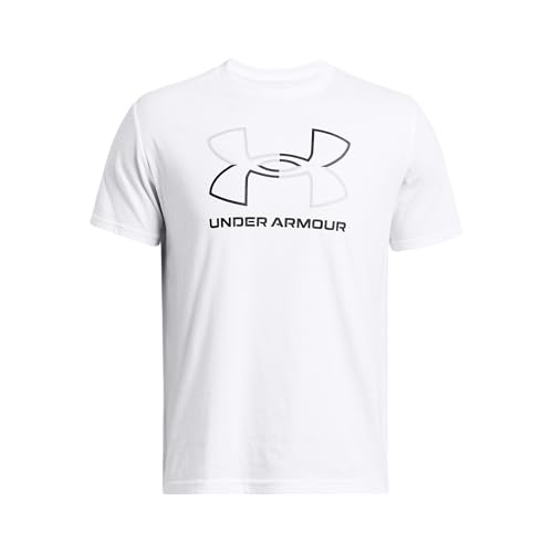 46% DESCUENTO Under Armour UA GL Foundation Update Camiseta de manga corta para hombre, camiseta estampada para hacer deporte, color blanco/negro