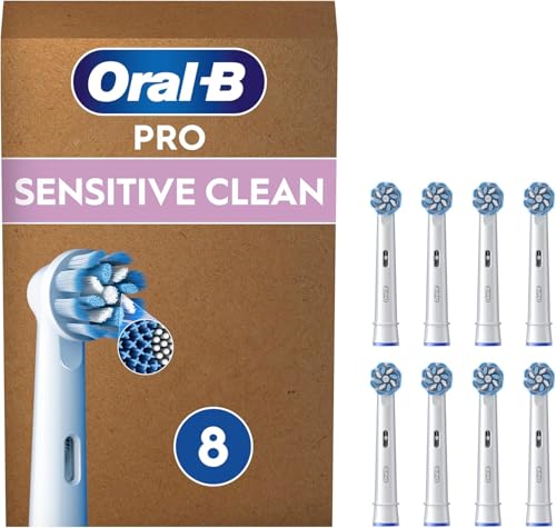 32% DESCUENTO Oral B Pro Sensitive Clean Recambios ORIGINALES para Cepillo de Dientes Eléctrico Oral B, Pack de 8 Cabezales, Filamentos Ultrasuaves Blanco (Tamaño Buzón)