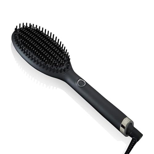 34% DESCUENTO ghd Glide Cepillo térmico alisador de pelo para un acabado liso natural sin esfuerzo, Acabado Suave, Brillante y Sin Frizz, Púas Cerámicas Para Todo Tipo de Cabello Color Negro, (Enchufe Europeo)