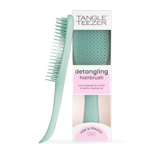 29% DESCUENTO Tangle Teezer Fine and Fragile Ultimate Detangler Hairbrush   Cepillo Desenredante Cabello Teñido, Fino y Frágil   Púas Suaves y Flexibles de Doble Altura   Menos Rotura y Sin Tirones   Verde Azulado