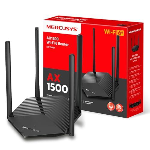 49% DESCUENTO [Neuvo] MERCUSYS MR1500X   Router Wi Fi 6 de Doble Banda AX1500, Velocidad 1.5 Gbps,Ahorro de Energia, Beamforming, WPA3, Installacion Facil,MU MIMO