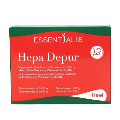 Essentialis HepaDepur – 15 Comprimidos | Boldo, Cola de Caballo y Cardo Mariano + Vitaminas B1, B6, B12 | Bienestar Hepático en Excesos y Comidas Pesadas | Fabricado en España