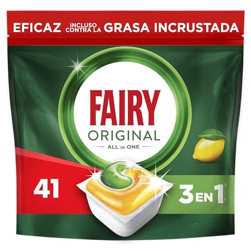 48% DESCUENTO Fairy Original Todo En Uno Cápsulas De Lavavajillas Limón, 41 Cápsulas