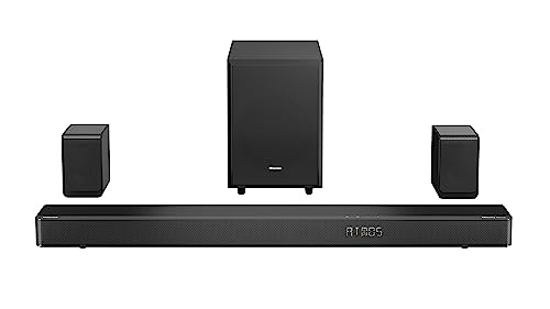 DESCUENTAZO 49% DESCUENTO Hisense AX5125H   Barra de Sonido 5.1.2, 500W, Subwoofer y Altavoces Traseros inalámbricos, Altavoces Tiro Techo, Dolby Atmos, Hi Concerto, 7 Modos EQ, 4K Pass Through, Bluetooth 5.3