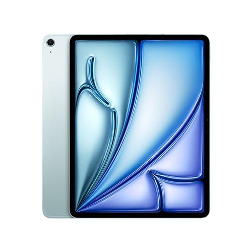 Apple iPad Air de 13 Pulgadas (M2): Pantalla Liquid Retina, 512 GB, cámara Frontal de 12 Mpx en Horizontal y Trasera de 12 Mpx, Wi Fi 6E y 5G con eSIM, autonomía de Sol a Sol   Azul