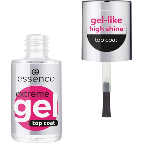 Essence Extreme Gel Top Coat, De Larga Duración, Suavizar, Proteger, Brillante (8Ml)