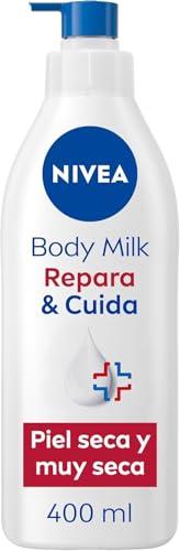 NIVEA Repara & Cuida Body Milk, crema hidratante corporal para pieles secas y extra secas, crema hidratante con 72 h de hidratación y cuidado intensivo, 1 x 400 ml
