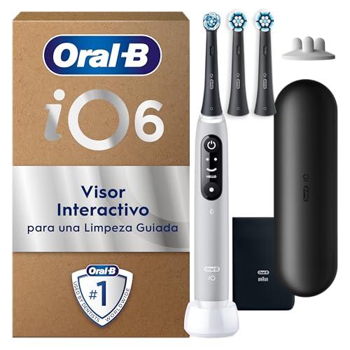 41% DESCUENTO Oral B iO 6 Cepillo de Dientes Eléctrico Gris Con Mango Recargable, 3 Cabezales y 1 Estuche de Viaje, 5 Modos De Cepillado Con Blanqueamiento Dental, Sensor De Presión, Diseñado por Braun