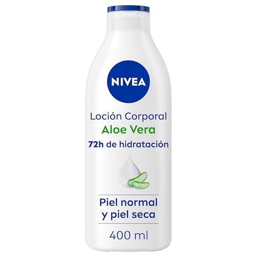 33% DESCUENTO NIVEA Loción Corporal Aloe Vera (1 x 400 ml), body loción refrescante para 72 h de hidratación profunda, loción hidratante con aloe vera, ácido hialurónico y sérum nutritivo