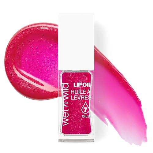 43% DESCUENTO Wet n Wild Lip Oil, Nutritivo y No Pegajoso Lip Gloss Potenciado por 7 Aceites Naturales, Fórmula Ligera para Efecto de Brillo Espejo, Dress Code