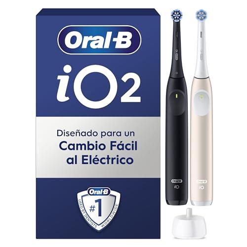 47% DESCUENTO Oral B iO 2 Pack de 2 Cepillos de Dientes Eléctricos Negro Noche y Rosa Suave, 2 Cabezales, 3 Modos De Cepillado, Sensor De Presión y Temporizador, Diseñados por Braun