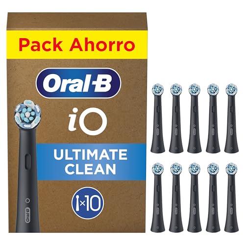 37% DESCUENTO Oral B Series iO Ultimate Clean Cabezales De Recambio Originales, Pack de 10 Recambios Negros Para Cepillos De Dientes Eléctricos Oral B iO, Eliminación Profunda De La Placa Bacteriana