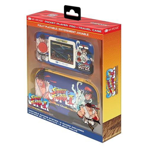 42% DESCUENTO My Arcade Street Fighter II Pocket Player Bundle: licencia oficial, consola de juegos portátil. Funda de viaje, protector de pantalla incluido