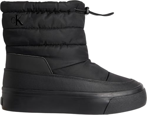 55% DESCUENTO Calvin Klein Botines de media caña Mujer Home Snowboot Nylon Mix con plataforma, Negro (Triple Black), 42