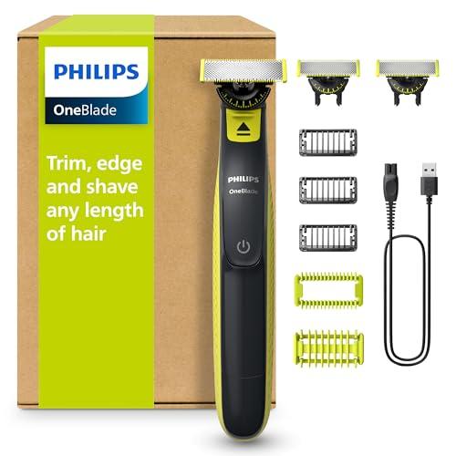37% DESCUENTO Philips OneBlade 360 Auténtico Barbero, afeitadora y recortadora eléctrica facial y corporal, 3x 360 cuchillas, 3x peine para barba incipiente (1,3,5mm), 1x kit corporal, QP2824/31