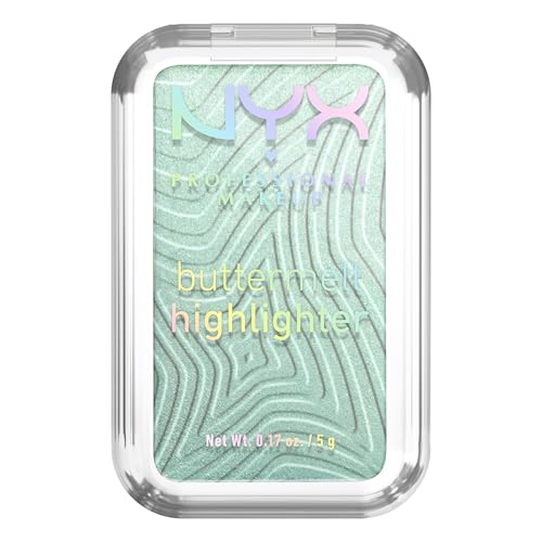 26% DESCUENTO NYX Professional Makeup Buttermelt Highlighter, Iluminador en Polvo, Fórmula Resistente a Transferencias con Manteca de Mango, Karité y Almendra para un Glow Radiante, 12 Horas, Butta mint