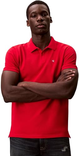 53% DESCUENTO Calvin Klein Polo SS Monogram de piqué LV040EM269 S/S para Hombre, Color Rojo (Adrenaline Rush), XL, Rojo (Adrenaline Rush), XL
