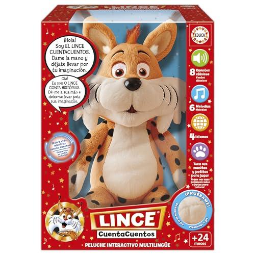 42% DESCUENTO Educa   Lince Cuentacuentos | Peluche Interactivo Educativo con Audiocuentos y música Infantil | Regalo niños 2 años (20360)