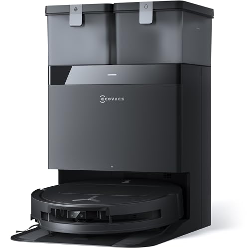 52% DESCUENTO ECOVACS Deebot T50 Omni Gen2 Robot Aspirador Fregasos, 15000 Pa, Cepillo Lateral Extensible y Fregasos, ZeroTangle 2.0, Lavado con Agua Caliente a 75 ℃, Ultrafino 81 mm, Negro