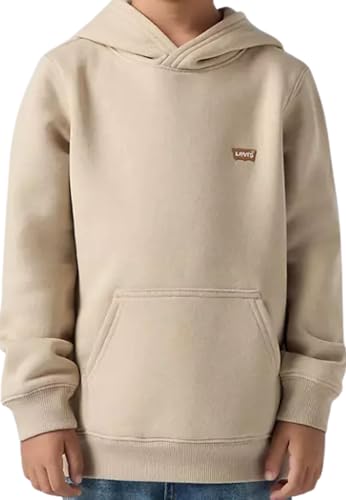 Levi’S Sudadera con Capucha para niños, diseño de murciélago, Color marrón, Canela, 14 años