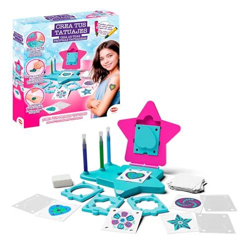 25% DESCUENTO CREA Tus Tatuajes, Plasma tu Estilo en tu Piel, 40 Tatuajes de 4 Formas Diferentes, Diseña sin límite, Bizak (35005069)