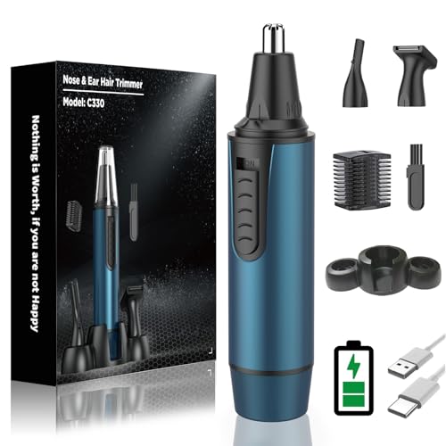 29% DESCUENTO Cortapelos Nariz y Oreja, 3 en 1 Profesional Recortador Pelos Nariz, Orejas, Cejas y Facial, Quita Pelos Indoloro, Resistente al Agua, USB Recargable, Para Hombre y Mujer
