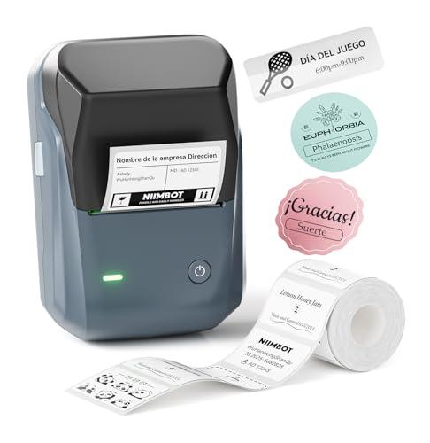 NIIMBOT B1 Etiquetadora,Impresora Etiquetas Autoadhesivas fácil de Usar para Oficina, hogar y Negocios,App versátil,Impresora termica con Etiqueta 50×30mm Blue
