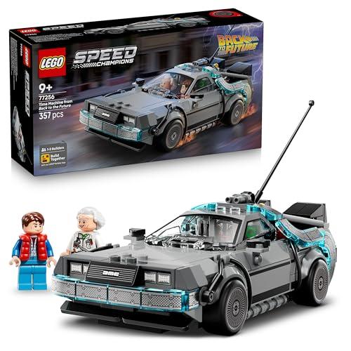 LEGO Speed Champions Máquina del Tiempo de Regreso al Futuro   Maqueta de Coche de Juguete con Minifiguras de Marty McFly y Doc Brown   Regalo para Niños y Niñas de 9+ Años y Fans de la Película 77256