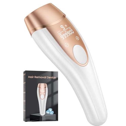 46% DESCUENTO 21J Depiladora Laser Indolora con Función De Refrigeración, Depiladora Luz Pulsada 9 Niveles de Energía, Maquina Laser Depilacion Casa para Rostro, Bikini y Cuerpo, Blanco