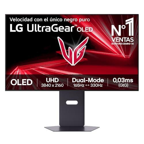 BUENA OFERTA 25% DESCUENTO LG 32GX850A B Monitor Gaming Ultragear OLED, 32″, 4K (3840 x 2160), 165 Hz, 0.03 ms (GTG), Dual Mode, G Sync Compatible y FreeSync Premium Pro, Inclinación y Altura Ajustable, Morado Grisáceo