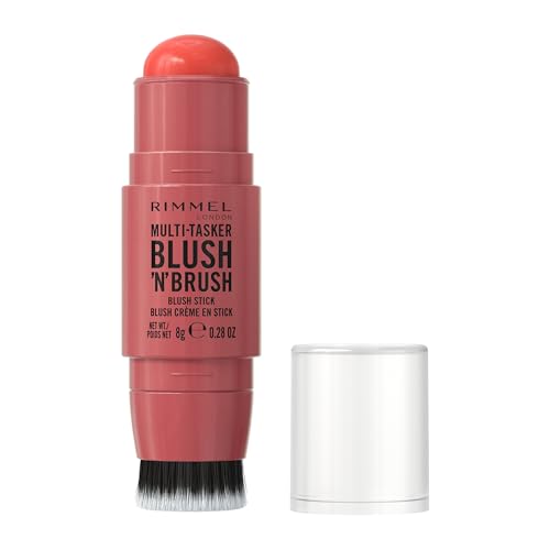 38% DESCUENTO Rimmel London Multitasker Blush ‘N’ Brush Stick | Colorete | Tono 250 CORAL DUST| 8g