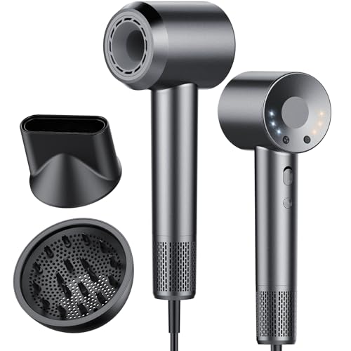 56% DESCUENTO Secador de Pelo, Secador Pelo Profesional Iónico Portátil 160000 RPM, Secado Rápido, 500M Iones, Control de Temperatura, Con Difusor Magnético y Boquilla, 4 Niveles de Temperatura y 3 Velocidades