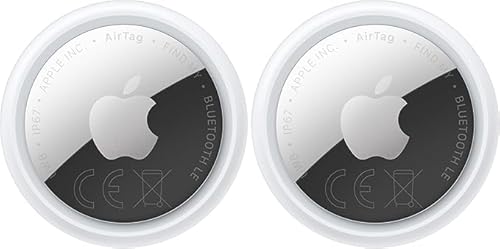 Apple AirTag (2.ª generación): Permite localizar Llaves, Carteras y más; función de localización con Sonido; hasta 1,5 Veces más Alcance en Búsqueda de Precisión (Paquete de 2)