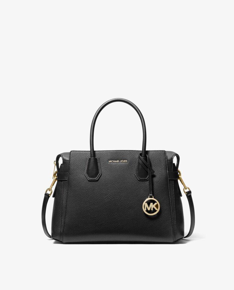 Bandolera de mujer satchel Mercer mediana de piel granulada · Michael Michael Kors · El Corte Inglés