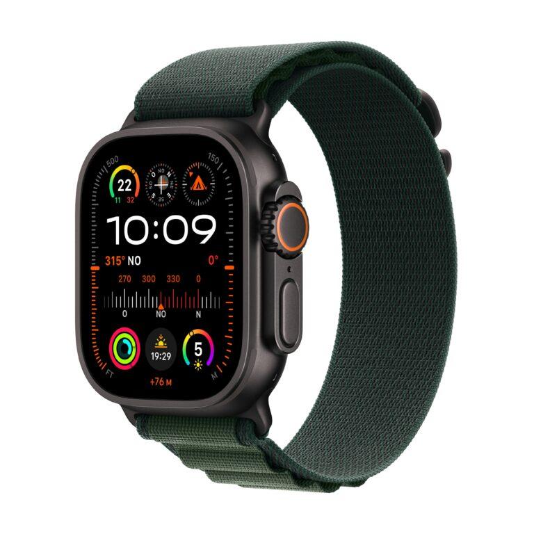 Apple Watch Ultra 2 GPS + Cellular 49mm Titanio Negro con correa Loop Alpine Verde oscuro Mediana (Reacondicionado Grado A) · Apple · El Corte Inglés