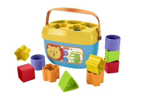 DESCUENTAZO 53% DESCUENTO Fisher Price Bloques infantiles, juguete para bebé +6 meses, diez bloques de colores para ordenar, apilar y encajar, motricidad fina., colores, formas, FFC84