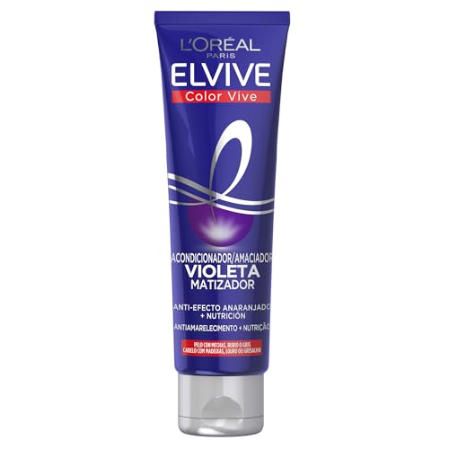 30% DESCUENTO L’Oreal Paris Elvive Color Vive Mascarilla Violeta Matizadora para el Pelo con Mechas, Rubio o Gris, Mascarilla Violeta, 150 ml (Paquete de 1)