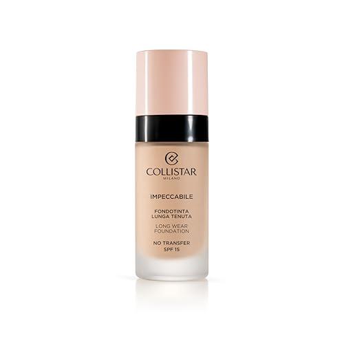 38% DESCUENTO Collistar Impeccabile Base de Maquillaje de Larga Duración, No Transfer, SPF 15, Hidratación Inmediata y hasta 120 h, Acabado Mate Natural, Efecto Segunda Piel, Cobertura Modulable, 2R, 30 ml