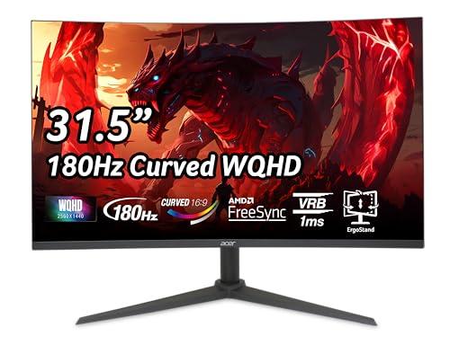 21% DESCUENTO Acer Nitro XZ2 XZ322QU V3, Monitor Gaming Curvo 31,5″ WQHD 180 Hz (2560×1440, 16:9, 400 Nits, Tiempo de Respuesta 1 ms (VRB), AMD FreeSync, 1xHDMI, 1xDP 1.4), Monitor PC, Color Negro