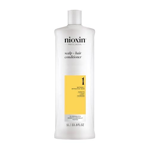 NIOXIN   Sistema 1   Acondicionador Fortalecedor para Cabello y Cuero Cabelludo   Para Cabello Natural con Debilitamiento Leve   Con Niacinamida (1L)