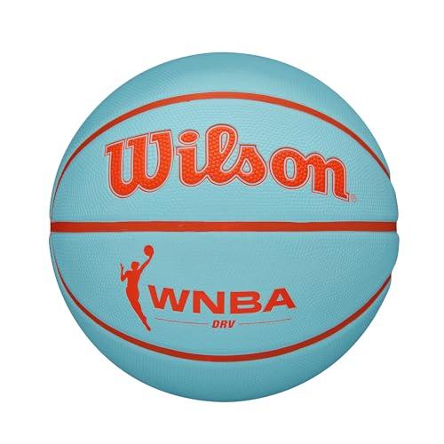 49% DESCUENTO Wilson Balón WNBA DRV, con Canales de Precisión y una Cubierta de Rendimiento, con Estabilidad de Aire Superior y el Diseño Clásico de la WNBA, Color: Aqua/Naranja, Talla: 6
