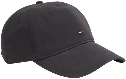52% DESCUENTO Tommy Hilfiger Gorra Suave de 6 Paneles con Bandera TH ’85 AM0AM12531, Color Negro, Talla única, Negro (Negro), Talla única