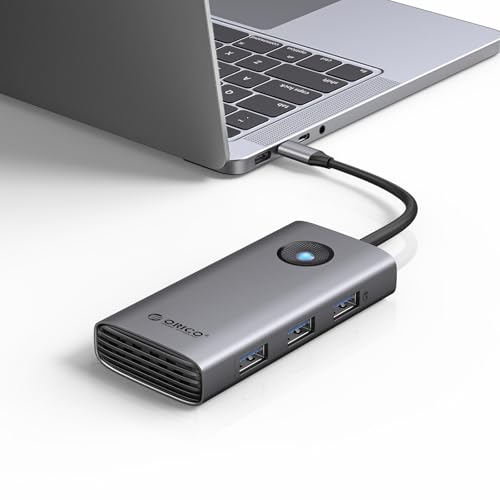 26% DESCUENTO ORICO Docking Station, 6 EN 1 Hub USB C con HDMI 4K+ PD100W + 4 Puertos USB 3.0, Multipuerto USB 3.0 Adaptador Compatible con MacBook/DELL/HP/Surface