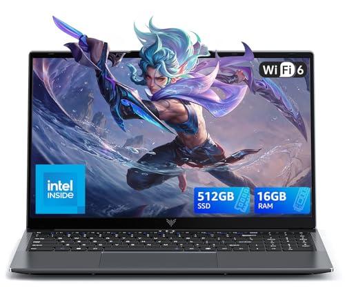 ACEMAGIC Ordenador Portátil Procesador Core i5 12600H hasta 4,5 GHz, 12 Núcleos (4P+8E) 16 Hilos, 16GB DDR4 512GB SSD Expansión 2TB, 15,6″ Portatil FHD, WiFi 6, BT5.2, HDMI, Type C, USB, Laptop Gris