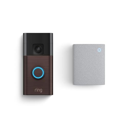 BUENA OFERTA 29% DESCUENTO Ring Videotimbre con batería (Battery Video Doorbell) + Chime (3.ª gen.) | Timbre inalámbrico con cámara de seguridad | Vídeo cuerpo entero, fácil instalación | Prueba gratuita de 30 días Ring Home