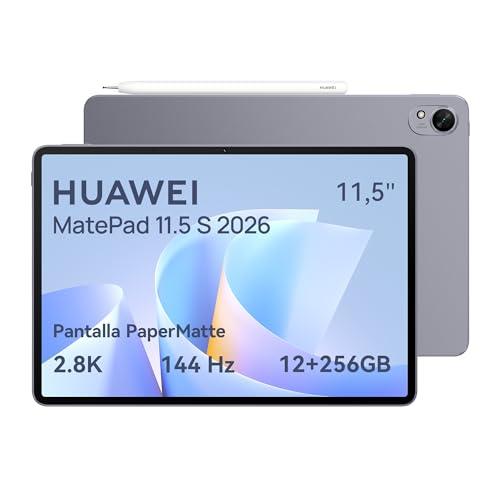 HUAWEI MatePad 11.5 S 2026 Tablet 2.8K 144Hz Pantalla PaperMatte Ultranítida, 12+256GB, 8800 mAh, 40W Supercharge, WiFi 6+, Bluetooth, Notes, GoPaint, con Nuevo M Pencil Pro, Garantía 42 Meses