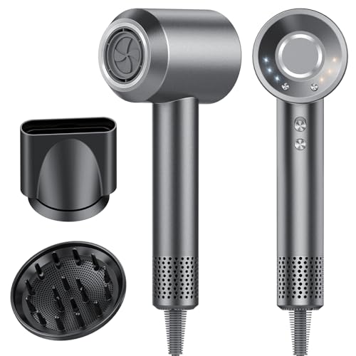 53% DESCUENTO Secador de Pelo, Secador Pelo Profesional Iónico Portátil 160000 RPM, Secado Rápido, 500M Iones, Control de Temperatura, Con Difusor Magnético y Boquilla, 4 Niveles de Temperatura y 3 Velocidades