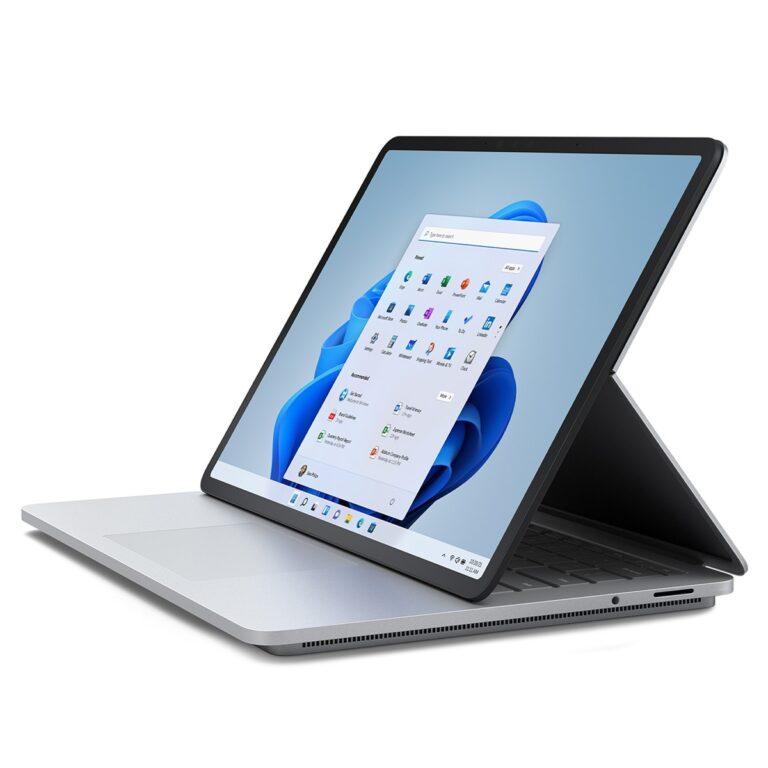 Microsoft Surface Laptop Studio, i7-11370H, 32GB, 1TB SSD, GeForce RTX 3050Ti 4GB, 14,4″, W11, Platino (Reacondicionado Grado D) · Microsoft · El Corte Inglés