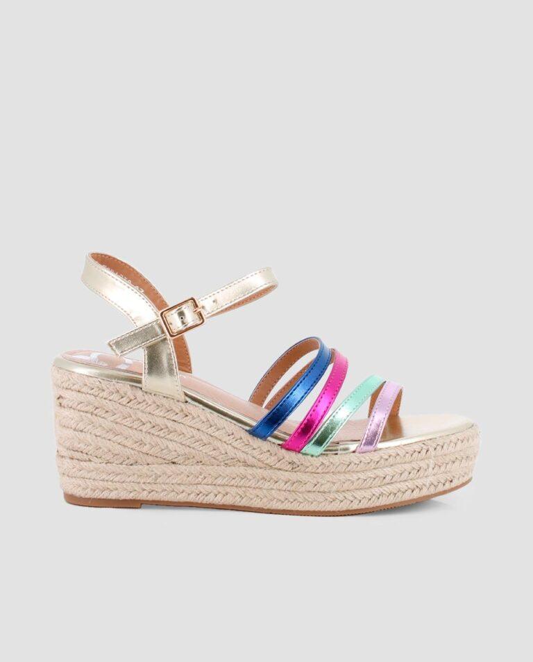 Sandalias de cuña de mujer con puntera redonda y tiras en el empeine Blogger · El Corte Inglés