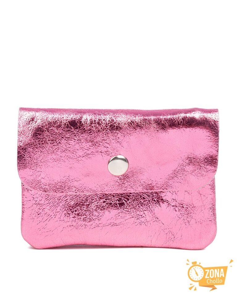Alpignano monedero mujer. Piel auténtica Gamuza lacada brillante — 11,01€ € -78%